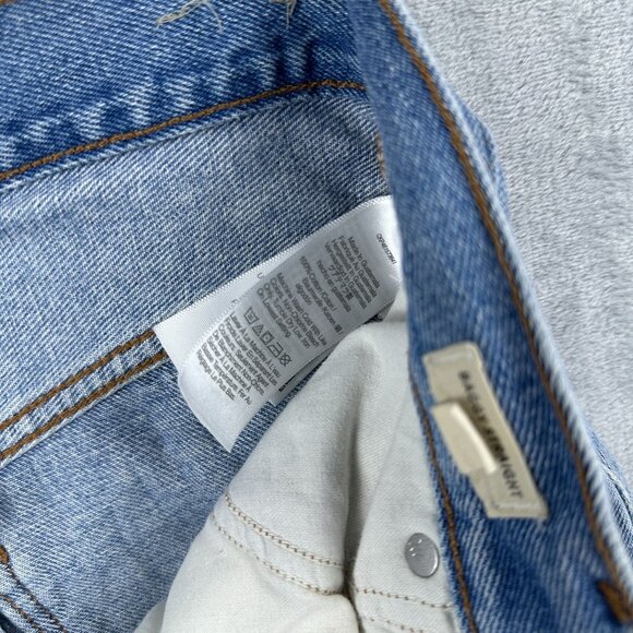 Madewell Baggy Jeans Straight Leg Womens Size 25 Distressed High Rise Blue - Picture 6 of 12